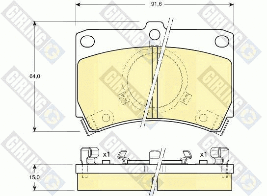 Kit de plaquettes de frein, frein à disque GIRLING 6103749