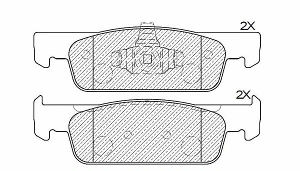 Kit de plaquettes de frein, frein à disque KLAXCAR FRANCE 24178z