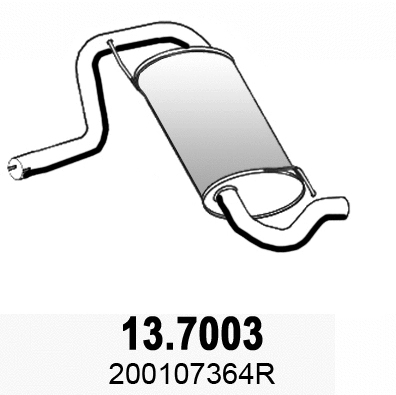 Silencieux arrière ASSO 13.7003