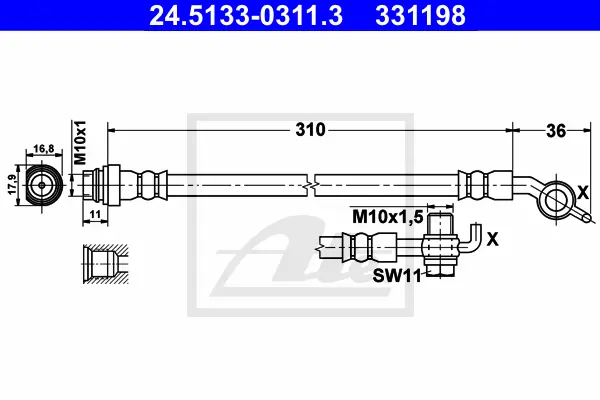 Flexible de frein ATE-APAC 24.5133-0311.3