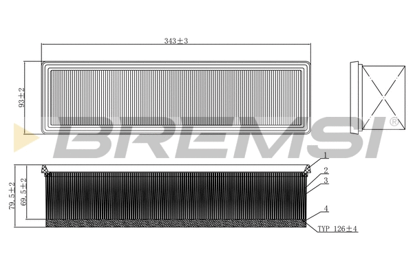 Filtre à air BREMSI FA1083