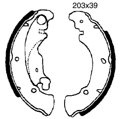 Jeu de mâchoires de frein BSF 01586