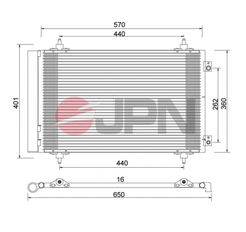 Condenseur, climatisation JPN 60C9093-JPN