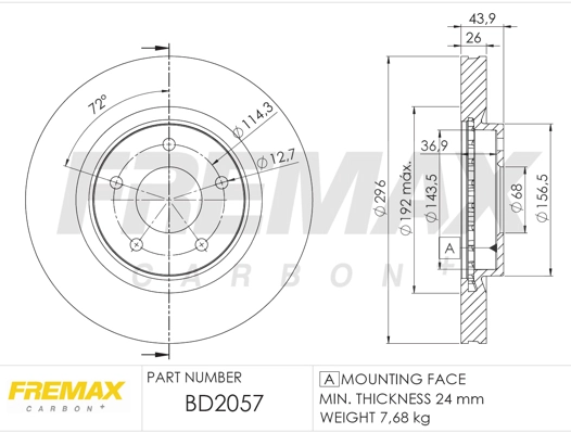 Disque de frein FREMAX BD-2057