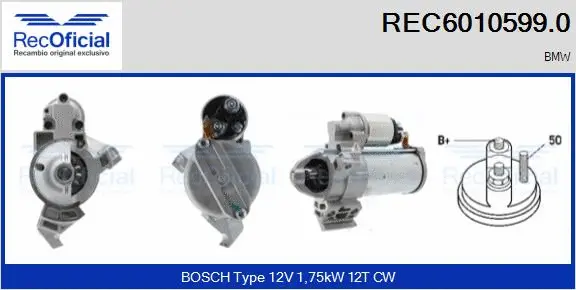 Démarreur RECOFICIAL REC6010599.0