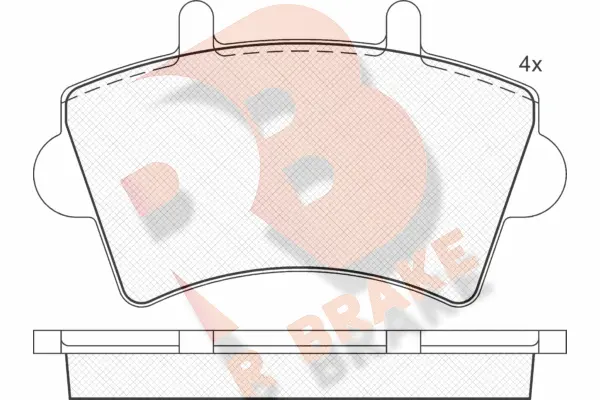 Kit de plaquettes de frein, frein à disque R BRAKE RB1442