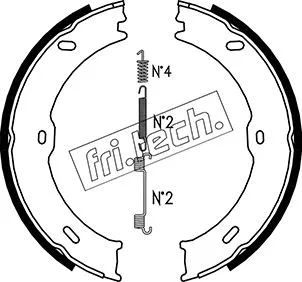 Jeu de mâchoires de frein, frein de stationnement fri.tech. 1052.133K