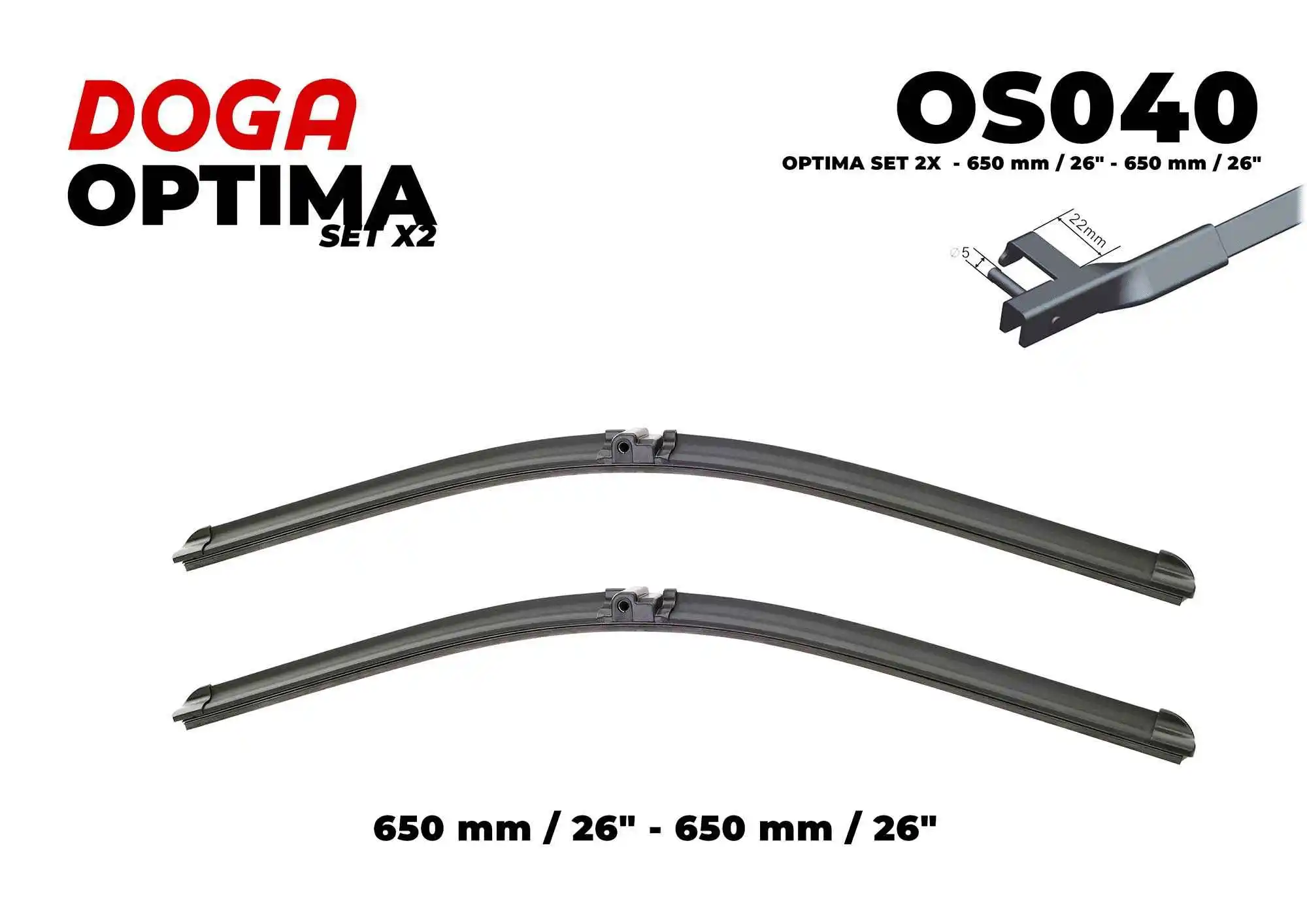 Balai d'essuie-glace DOGA OS040