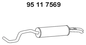 Silencieux arrière EBERSPÄCHER 95117569
