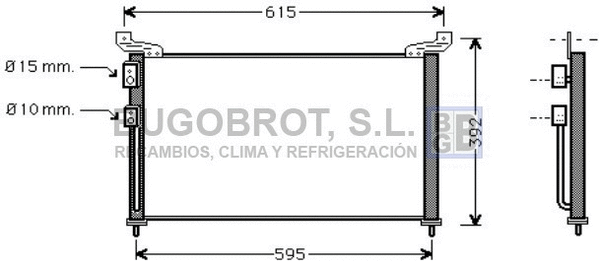 Condenseur, climatisation BUGOBROT 62-AU5136