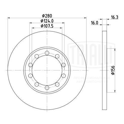 Disque de frein TRIALLI DF 105104
