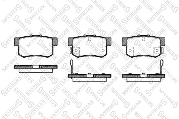 Kit de plaquettes de frein, frein à disque STELLOX 336 052-SX