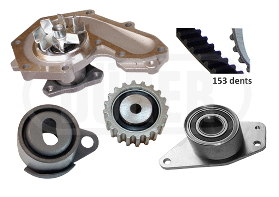 Pompe à eau + kit de courroie crantée DÜRER PA961050