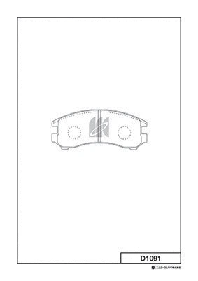 Kit de plaquettes de frein, frein à disque MK Kashiyama D1091