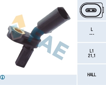 Capteur, vitesse de roue FAE 78103
