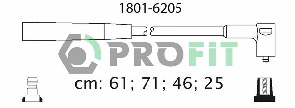 Kit de câbles d'allumage PROFIT 1801-6205