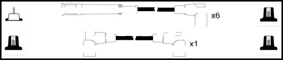 Kit de câbles d'allumage LEMARK HOES1379T