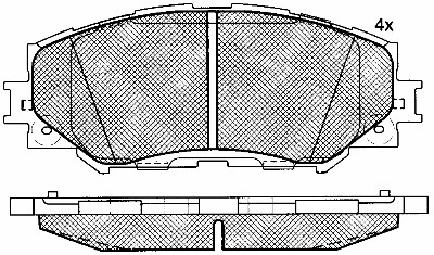 Kit de plaquettes de frein, frein à disque BSF 10948