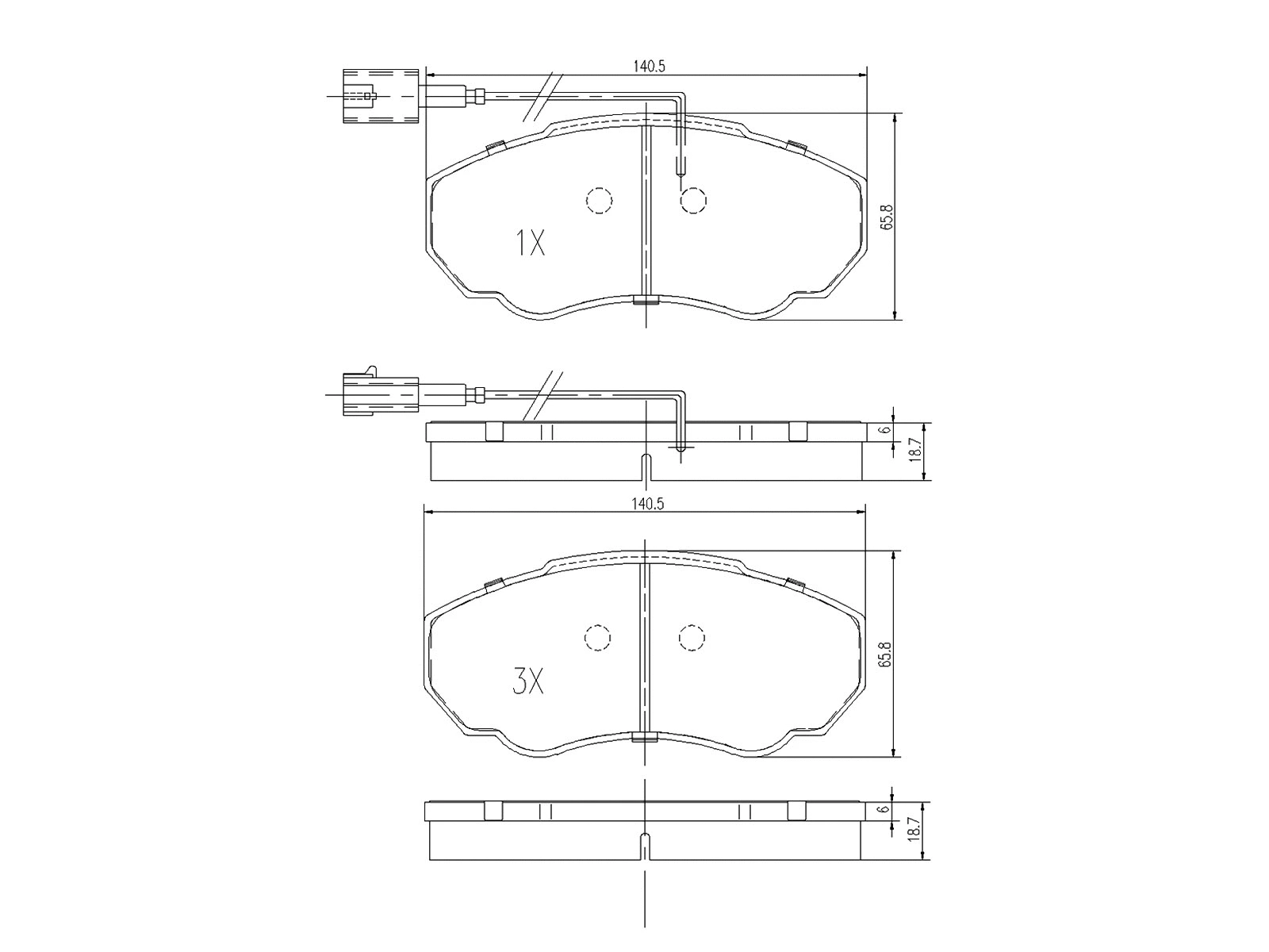Kit de plaquettes de frein, frein à disque A.Z. Meisterteile AZMT-44-022-1449