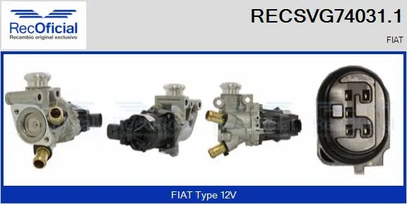 Vanne EGR RECOFICIAL RECSVG74031.1