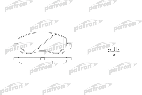 Kit de plaquettes de frein, frein à disque PATRON PBP1621