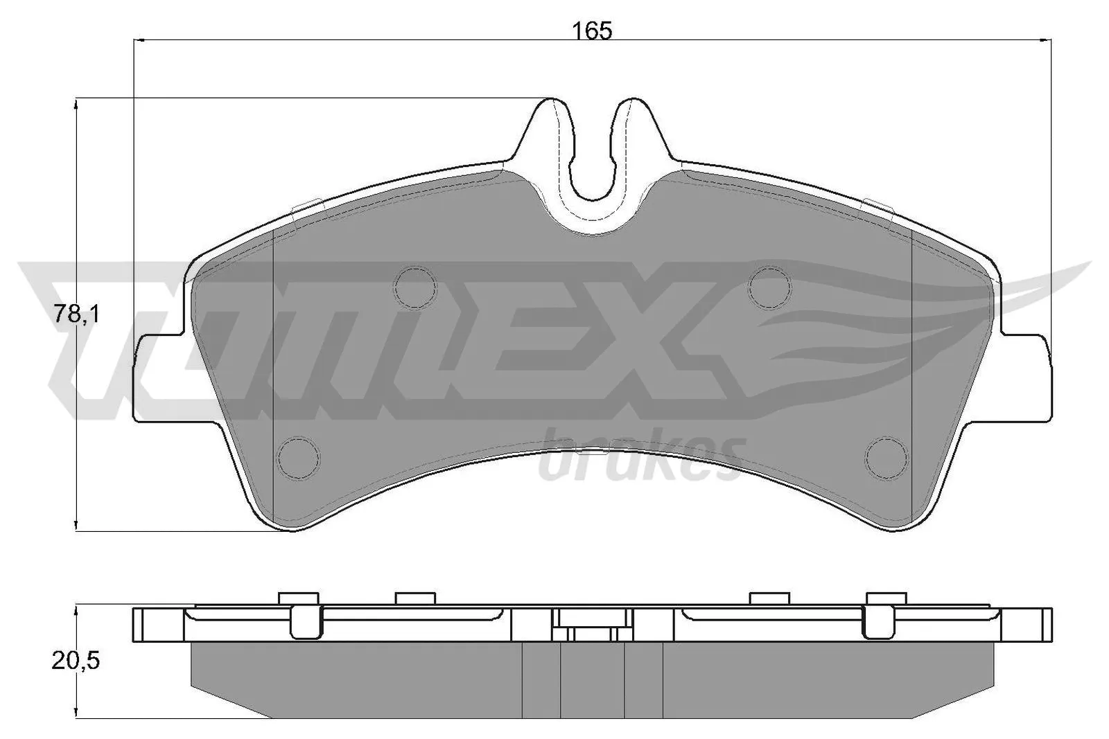 Kit de plaquettes de frein, frein à disque TOMEX Brakes TX 14-26