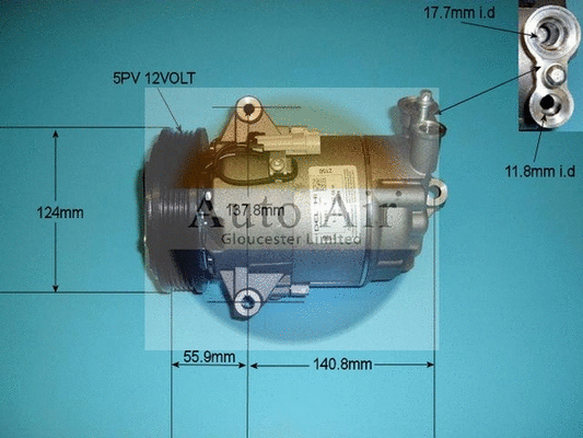 Compresseur, climatisation AUTO AIR GLOUCESTER 14-1245
