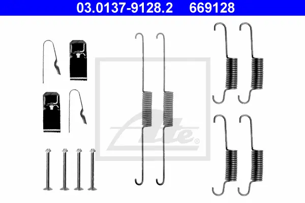 Kit d'accessoires, mâchoire de frein ATE-APAC 03.0137-9128.2