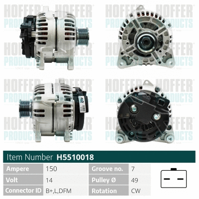 Alternateur HOFFER H5510018