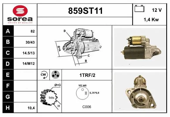Démarreur STARTCAR 859ST11
