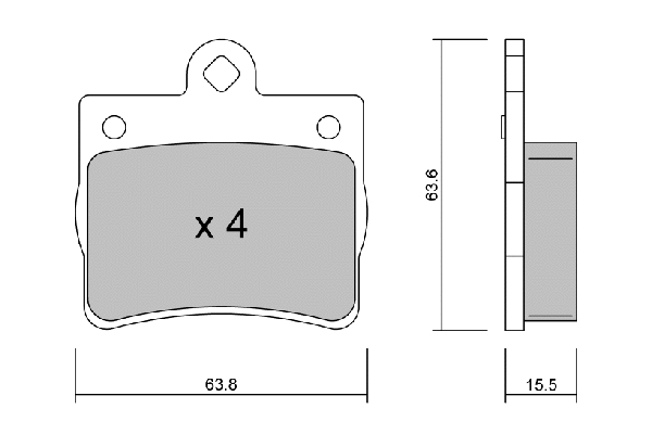 Kit de plaquettes de frein, frein à disque AISIN BPMB-2011