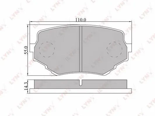 Kit de plaquettes de frein, frein à disque LYNXAUTO BD-5102