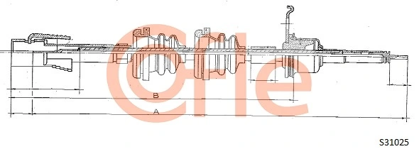 Câble flexible de commande de compteur COFLE 92.S31025