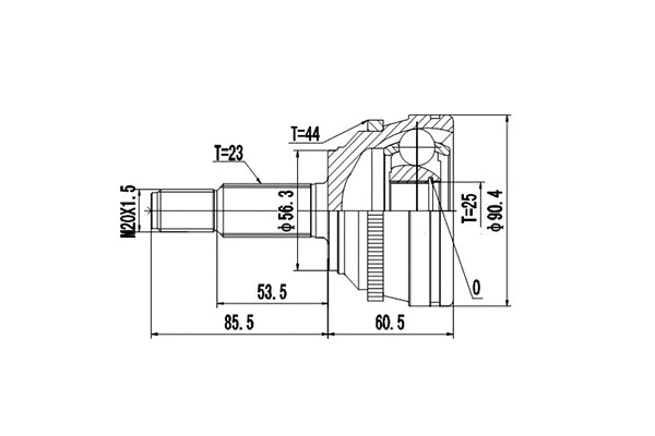 Jeu de joints, arbre de transmission DYNAMATRIX DCV850005