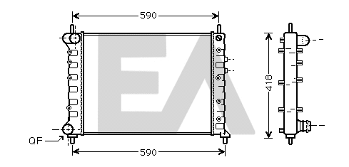 Radiateur, refroidissement du moteur EACLIMA 31R40016