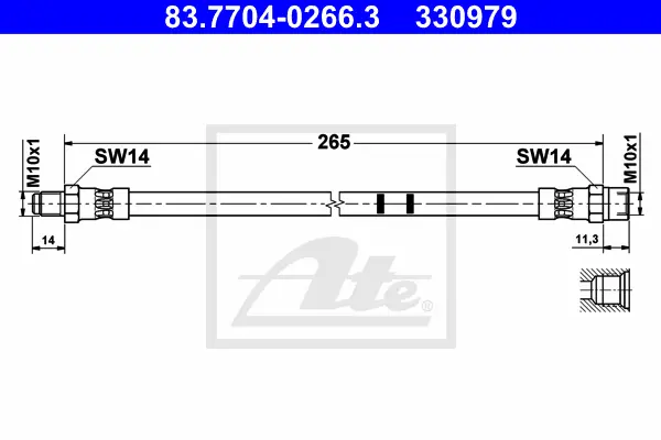 Flexible de frein ATE-APAC 83.7704-0266.3