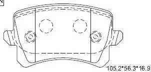 Kit de plaquettes de frein, frein à disque ASIMCO KD7560