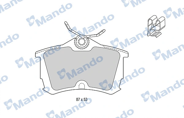 Kit de plaquettes de frein, frein à disque MANDO MBF015539