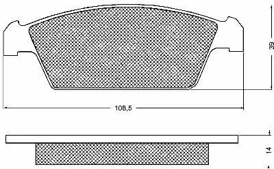 Kit de plaquettes de frein, frein à disque BSF 10622
