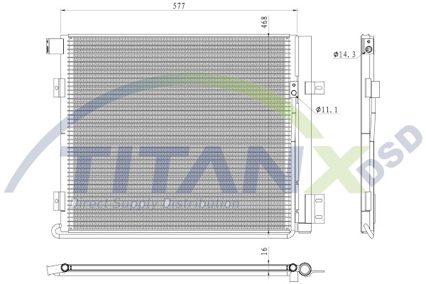 Condenseur, climatisation TitanX CD139004