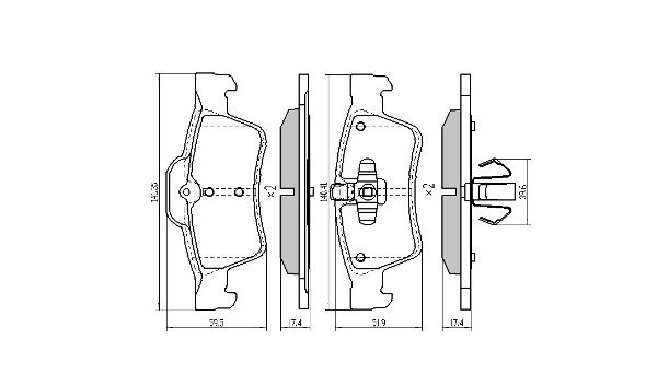 Kit de plaquettes de frein, frein à disque FREMAX FBP-1523