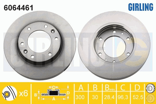 Disque de frein GIRLING 6064461
