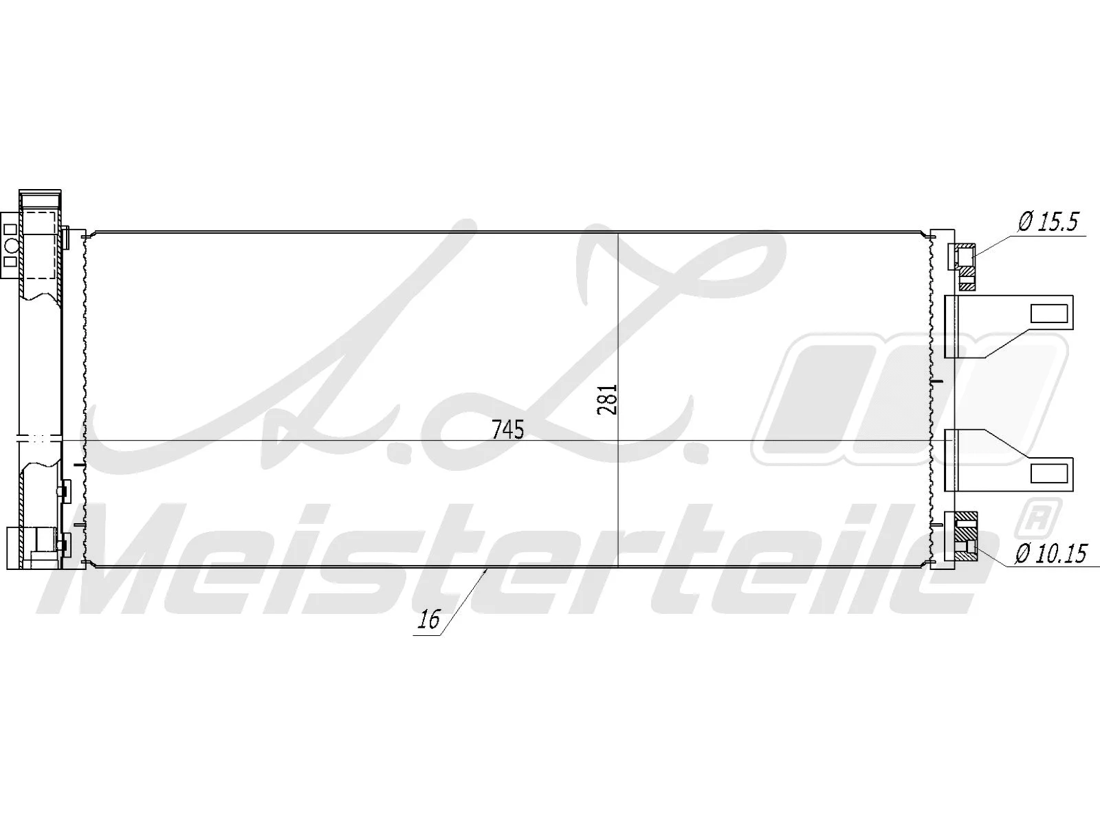 Condenseur, climatisation A.Z. Meisterteile AZMT-45-030-1451