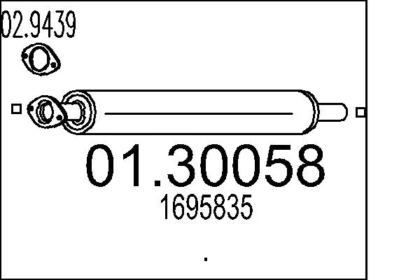 Silencieux avant MTS 01.30058