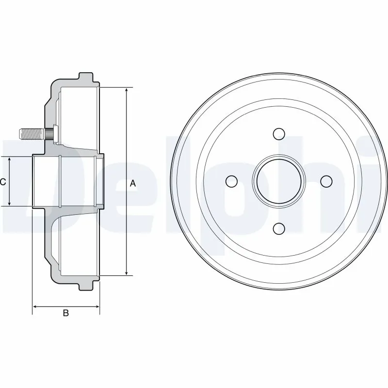 Tambour de frein DELPHI BF535