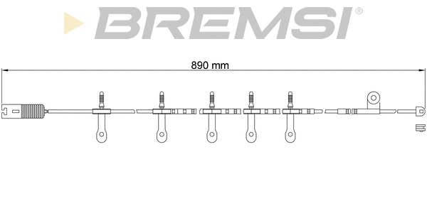 Contact d'avertissement, usure des plaquettes de frein BREMSI WI0606