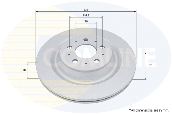 Disque de frein COMLINE ADC5115V