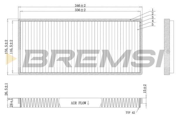 Filtre, air de l'habitacle BREMSI FC0956C