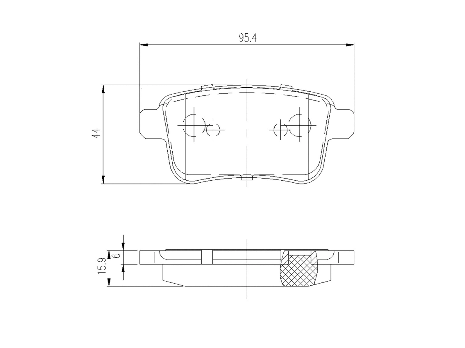 Kit de plaquettes de frein, frein à disque A.Z. Meisterteile AZMT-44-022-1324