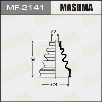 Jeu de joints-soufflets, arbre de commande MASUMA MF-2141